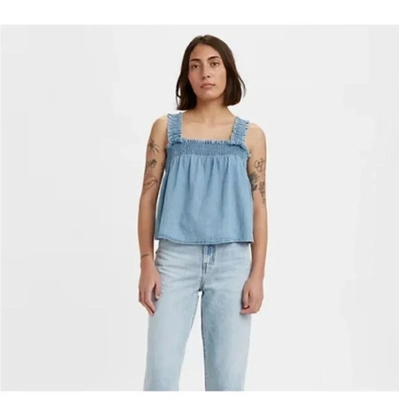 Levi’s Frankie Top Chambray ‘Denim’ NWT - Picture 1 of 7